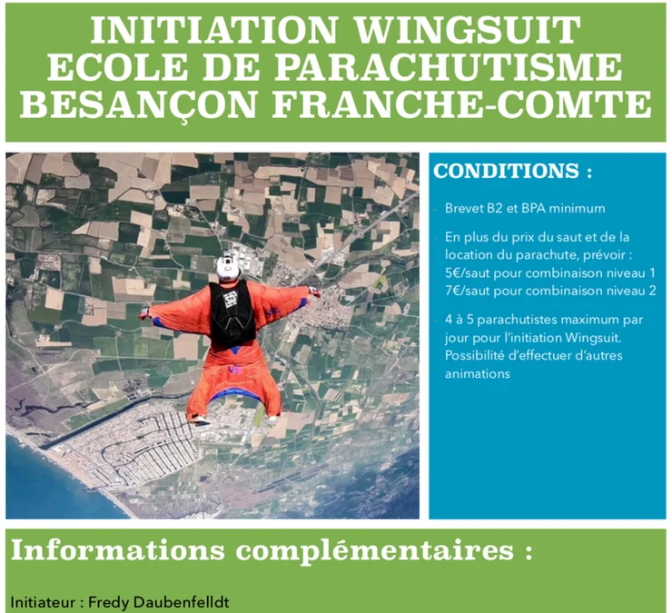 Animation Wingsuit – 20-22 avril 2019